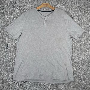 Free Fly Henley T-Shirt Men’s XL Short Sleeve Gray Short Sleeve Fishing Bamboo
